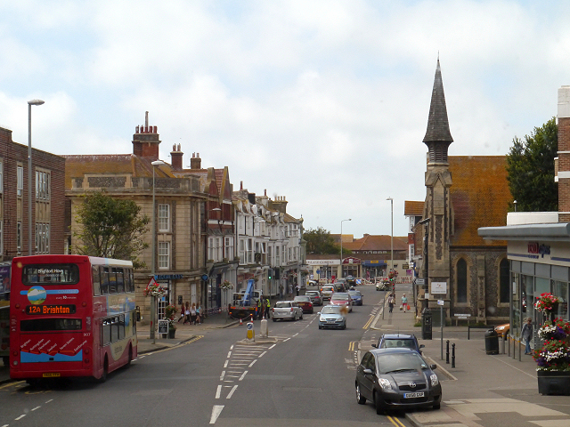 Seaford town centre today, near the site of the former Empire Cinema