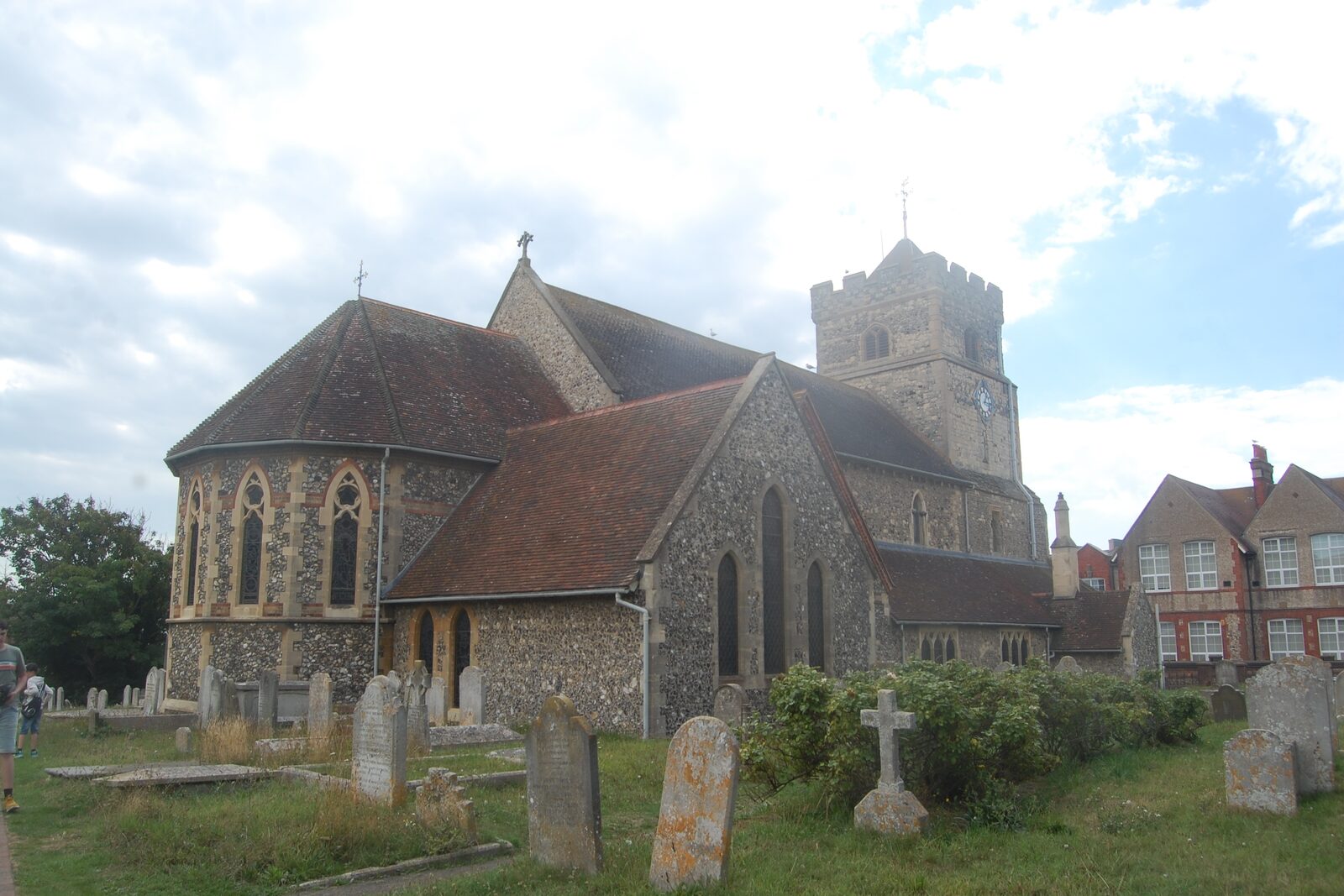 St Leonard's Church, Church Street, Seaford, seen from the churchyard