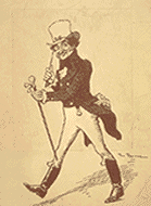 The Striding Man as he endures today, descended from Cheney's interwar design.