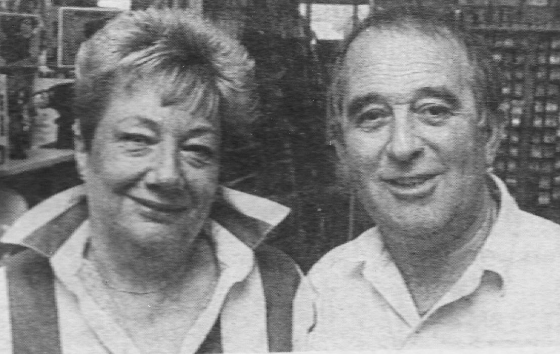 Barbara and Andy Anderson photographed inside County Hardware