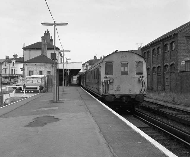 Seaford station in 1979, the Victorian-era building still serving the 1864 branch line